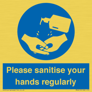 Please sanitise your hands regularly